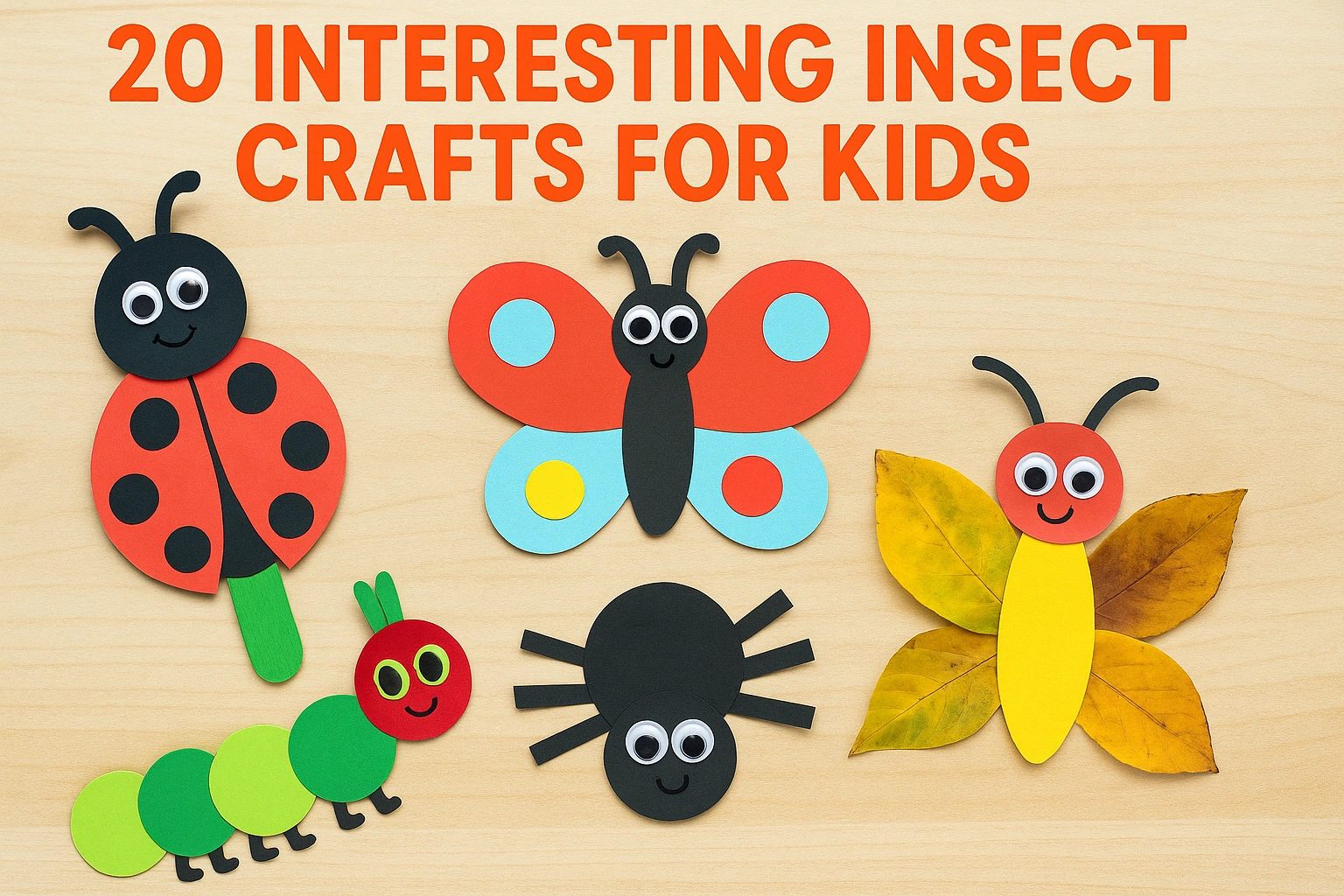 20 Interesting Insect Crafts for Kids – Fun, Creative & Perfect for Summer! 🐞