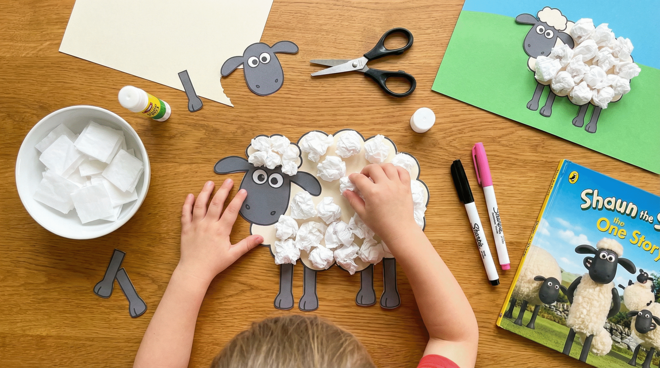 Cute and Easy Crumpled Paper Sheep Craft for Kids: A Fun Fine Motor Activity